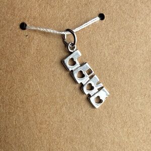Vintage Sterling silver LOVE pendant